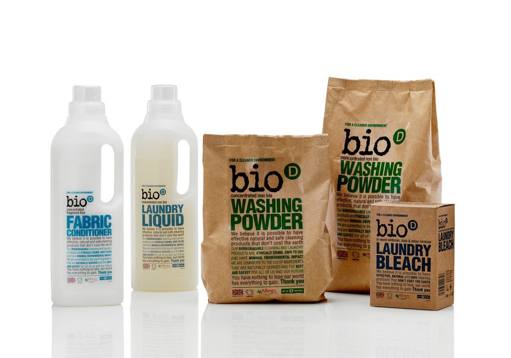 Bio-D laundry liquids and home cleaning, vegan