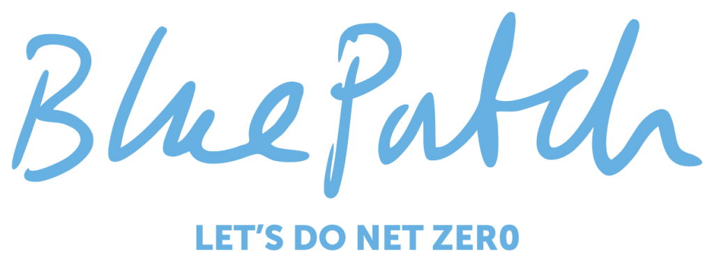 Blue Patch's lets do net zero logo