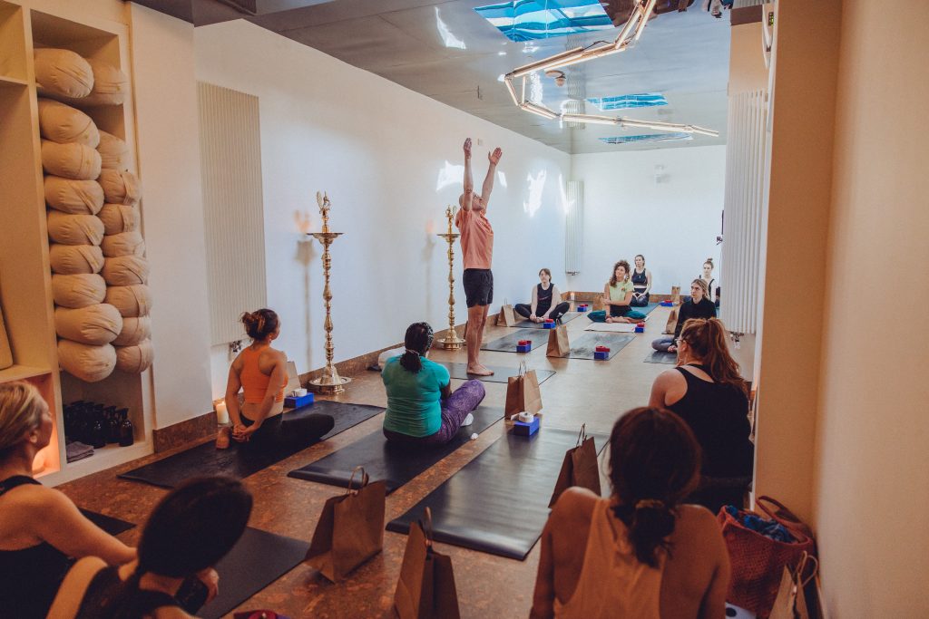 Yoga and meditation class at Oru Space where we're putting on an exhibition for the Dulwich Festival